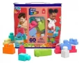 MEGA BLOKS, Sacola Vermelha com 60 Blocos de Montar Grandes e Coloridos
