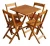 Mesa Jantar Dobravel 4 Cadeiras 70×70 Madeira Maciça De Lei Cor Mel Desenho Do Tecido Das Cadeiras Liso