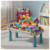 Mesinha Infantil com Blocos de Montar Educativo (Azul)