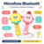 Microfone infantil conectável ao celular, luzes LED e karaokê, para acima de 3 anos