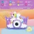 🛍️ Mini Câmera Infantil de Vídeo Digital Unicórnio com Estojos de Silicone para Crianças Video Jogos Fotos – roxo e rosa