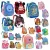 Mochila Animais Zoop Pré Escolar Creche Masculina 2 Divisórias Resistente Para Meninos