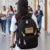 •⁠ Mochila Escolar Meimi Amores Preto Capacidade Para Notebook 15.6 Liso