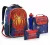 Mochila + Lancheira + Estojo Infantil Homem Aranha Azul Menino Bolsa Mala Escolar
