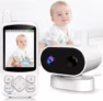 OLANENEM Babá Eletrônica Sem Fio 720p Tela LCD de 2,8″ com Zoom Digita, Monitor de Vídeo Sem WiFi, Áudio Bidirecional, Visão Noturna, Sensor de Temperamento e Vela Ninar 127V/220V