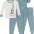 😍 Gerber Pacote com 3 para bebês meninos Sleep ‘N Play
