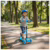 Patinete Infantil com 3 Rodas Com Led Dobrável, Azul – Maxi Toys