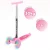 Patinete Infantil com 3 Rodas Com Led Dobrável, Rosa – Atentu