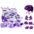 Patins Infantil 4 Rodas Roxo ARCO IRIS Com Luz De Led E Glitter Top Com Kit Proteção Promoção