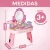 Penteadeira Infantil Princesa Maquiagem com Acessórios Brinquedo Menina Faz de Conta (Rosa)