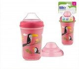 Copo de Aprendizado com Bebedor de Silicone, Rosa, Lillo 240ml por R$21.99