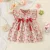 Pink Rabbit Print Bow Pendant Vestido de Verão Novo Padrão para Menina 0-3 Anos