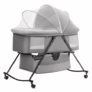 🛍️PIPDIP Berço Portátil Para Bebês, Co-bed, Infantil, Até 5 Meses de Idade, De 0 a15kg, Ergonômico, Trava nas Rodinhas, Cinza.