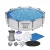 – Piscina Estrutural 4678L Circular Pro Max + Filtro 110v ou 220v + Capa + Lona Bestway