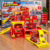 Pista de Carrinhos Infantil Bombeiro com 5 Veículos e Acessórios Maxi Toys