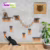 Playground de Gato Box Fan MDF Brinquedo Suspenso Circuito 8 Peças