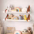 🧡 Prateleiras MDF Para Quarto Decoração Branca Premium​  60×15  cm Com Alças de Couro