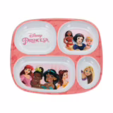 Prato com Divisória de Melamine Disney Princesas – Produto Oficial