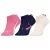 PUMA INFANTIL Kit 3 Pares Meia Sapatilha Cano Curto Respirável, 1 Marinho – 1 Off White – 1 Rosa, 29-34