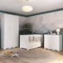 Quarto de Bebê Completo com Berço Americano 3 em 1 Realeza Multimóveis Mp4591 Branco