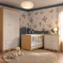 Quarto de Bebê Completo com Berço Americano 3 em 1 Realeza Multimóveis Mp4591 Branco/off White
