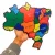 Quebra Cabeça Infantil Do Mapa Do Brasil Em Mdf Colorido jogos educativos de encaixes