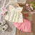 > 🛍Roupas De Bebê Para Menina Polka Dot Top + Pink Verão De Algodão Crianças