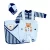 Saida Maternidade Para Bebê Menino Ravi Cinza Kit 05 Peças Roupas de Bebê