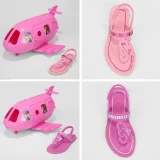 Sandalia Grendene Kids Barbie Flight + Avião Da Barbie Pink ou Lilas ❤️
