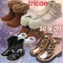 Seleção de botas infantis femininas com 50% OFF