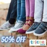 Seleção de tênis infantis com 50% OFF