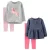 Simple Joys by Carter’s Conjunto de 4 peças de camisa e calça de manga comprida para crianças e bebês meninas