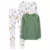Simple Joys by Carter’s Conjunto de pijama de algodão confortável de 3 peças para bebês, Pinheiro verde/floresta branca, 12 Meses