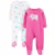Simple Joys by Carter’s Meias de algodão para bebês meninas, para dormir e brincar, pacote com 2, Elefante rosa/vida marinha branca, 6-9 Meses