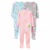 Simple Joys by Carter’s Pacote com 3 pijamas de algodão com pés de ajuste confortável para meninas, Bailarina/abelhas/lua, 3 Anos