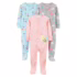 Simple Joys by Carter’s Conjunto de 4 peças de camisa e calça de manga comprida para meninas pequenas, verde-oliva/rosa dino, 5 anos