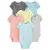 Simple Joys by Carter’s Pacote com 6 bodies unissex de manga curta para bebês, Mini listra, 0-3 Meses