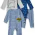 Hudson Baby Kit com 3 Bodies de Algodão Manga Curta, Unissex, Wild One Wolf – Tam 9m ao 12m