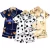 Summer Baby Boys Meninas Pijamas De Seda Conjunto Pijama Para Crianças Satin Cartoon Manga Curta + Shorts Roupa De Noite