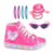 Tênis Feminino Led Infantil Botinha Óculos Pulseira Tic Tac