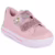 Tênis Infantil Menina Casual Antiderrapante Calce Fácil Glitter Coração Dourado Macio Leve