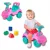 Totokinha Classica Rosa Menina Carrinho De Brinquedo Blocos Formas Geometrica Triciclo Interativo