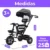 Triciclo Infantil com Alça e Capota Atentu Motoca Passeio com Empurrador