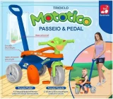 Triciclo Mototico Passeio E Pedal Azul Bandeirante