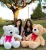 Urso Gigante Pelúcia Grande Teddy 1,10 Metros – Doce de Leite com Laço Vermelho