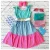 Vestido feminino infantil menina veste 2 ao 14.Criança Linda