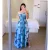 Vestido feminino longo lastex estampado moda evangélica luxo – REF 149