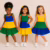 Vestido Infantil Brasil Multicolorido Alça De Amarrar (Tam. 1 a 8 anos)