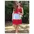 Vestido Infantil Verão maria VERMELHO e BRANCO moda