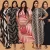 Vestido Longo Curve Curvy Plus size moda evangélica com fenda estampado e liso do 44 ao 58